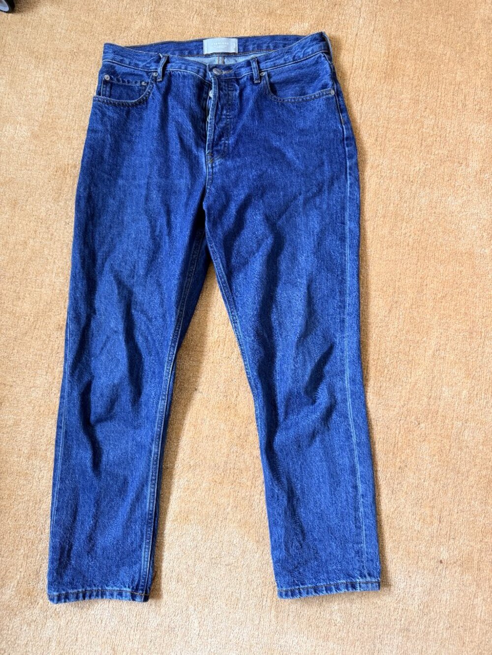 Everlane 90s Cheeky Ankle Jean in blue denim, size 29